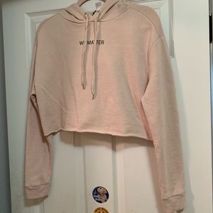 “We Matter” crop top hoodie